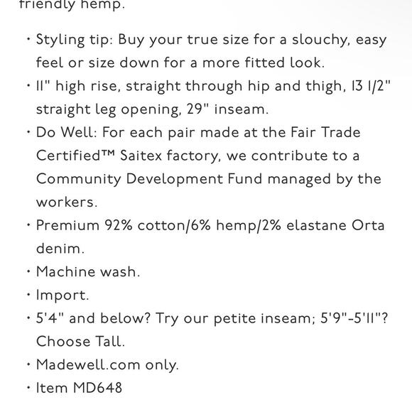 NWT Madewell The High-Rise Slim Boyjean in Summit Wash: Summerweight Edition 27 - Picture 16 of 16